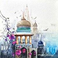 Zahid Ashraf, 12 x 12 inch, Acrylic on Canvas, Cityscape Painting, AC-ZHA-147